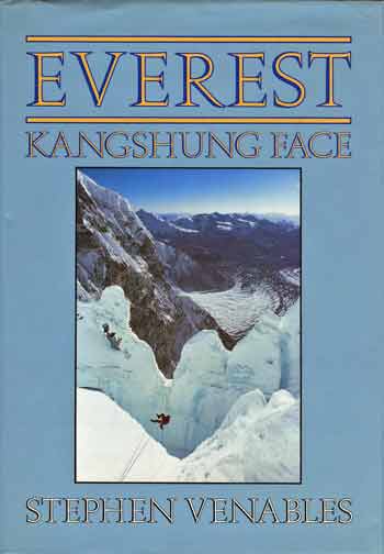 
Ed Webster crossing the Crevasse using a Tyrolian traverse - Everest: Kangshung Face book cover
